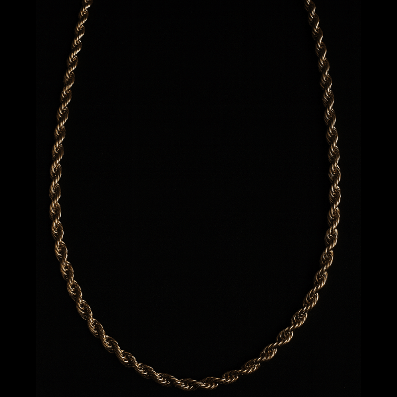 CADENA LAZO ORO ROSA 18K