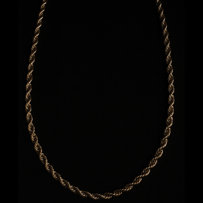 CADENA LAZO ORO ROSA 18K