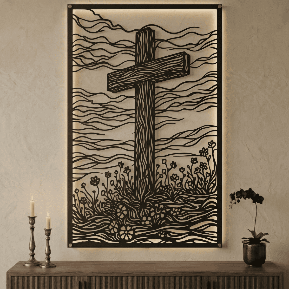 Cuadro Religioso Monte de los Olivos Acero Arte Sacro