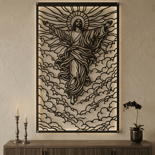 Cuadro Religioso Ascensión de Jesucristo Acero Arte Sacro