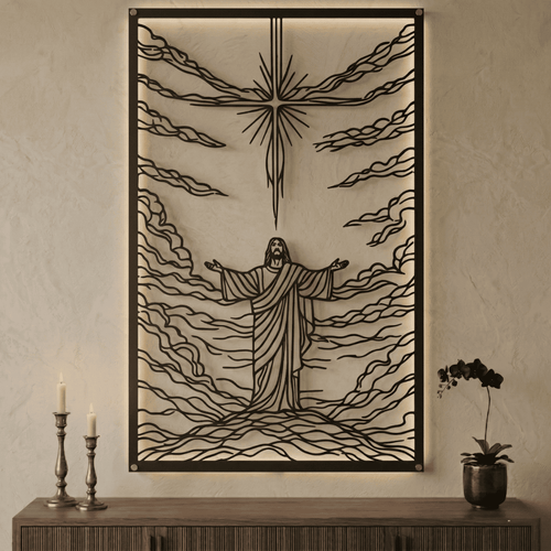 Cuadro Religioso Cruz del Redentor Acero Arte Sacro