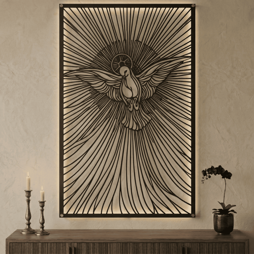Cuadro Religioso Espiritu Santo Acero Arte Sacro