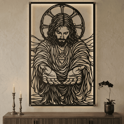 Cuadro Religioso Jesús de la Misericordia Acero Arte Sacro