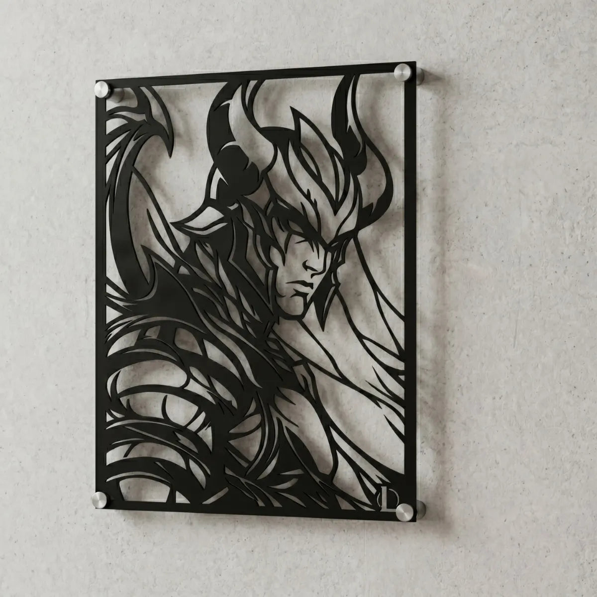 Cuadro decorativo en acero de Aatrox de League of Legends cortado a láser - Noxhound