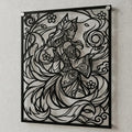 Cuadro decorativo de Ahri de League of Legends en acero cortado a láser