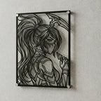 Cuadro decorativo en acero de Akali de League of Legends cortado a láser - Noxhound