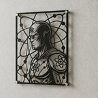 Cuadro decorativo en acero de Átomo de DC cortado a láser - Noxhound