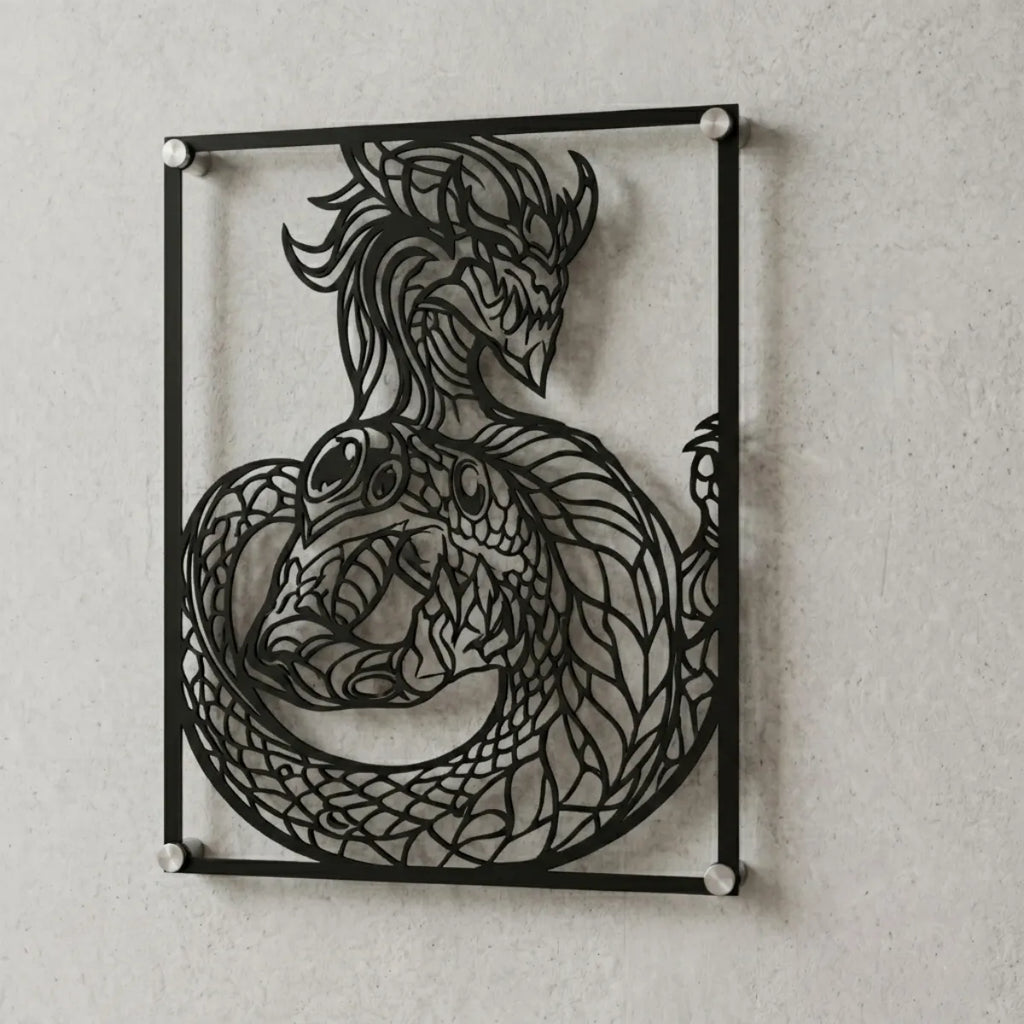 Cuadro decorativo de Aurelion Sol de League of Legends en acero cortado a láser