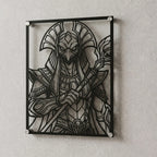 Cuadro decorativo de Azir de League of Legends en acero cortado a láser