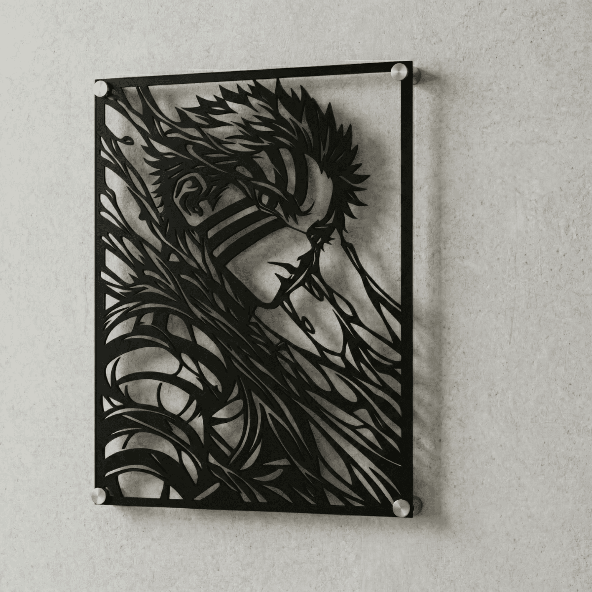 Cuadro Decorativo Anime Kimetsu no Yaiba Akaza en Acero