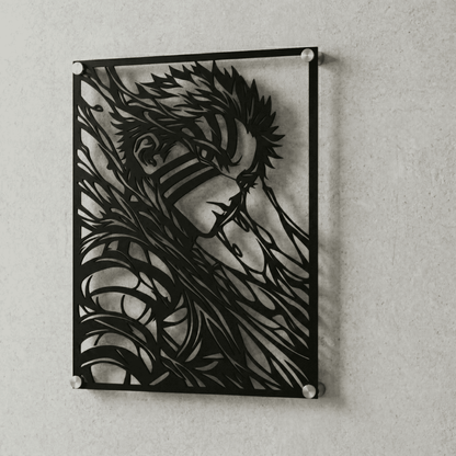 Cuadro Decorativo Anime Kimetsu no Yaiba Akaza en Acero