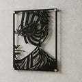 Cuadro decorativo en acero de Akaza Versión B de Kimetsu no Yaiba cortado a láser - Noxhound