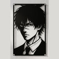Cuadro decorativo en acero de Aki Hayakawa de Chainsaw Man cortado a láser - Noxhound