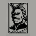 Cuadro decorativo en acero de All Might de My Hero Academia cortado a láser - Noxhound