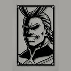 Cuadro decorativo en acero de All Might de My Hero Academia cortado a láser - Noxhound