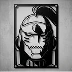 Cuadro decorativo en acero de Alphonse Elric de Fullmetal Alchemist cortado a láser - Noxhound
