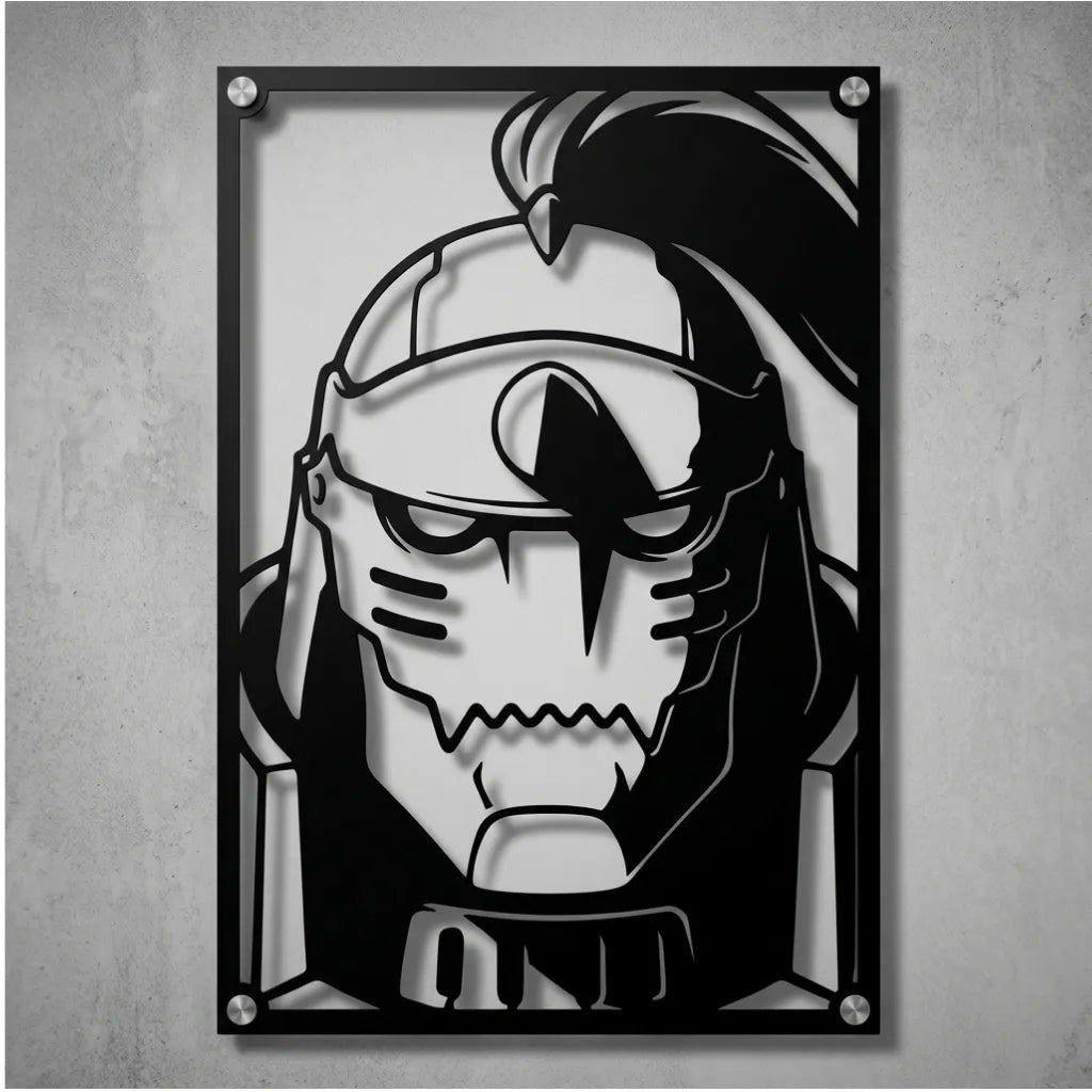 Cuadro decorativo en acero de Alphonse Elric de Fullmetal Alchemist cortado a láser - Noxhound