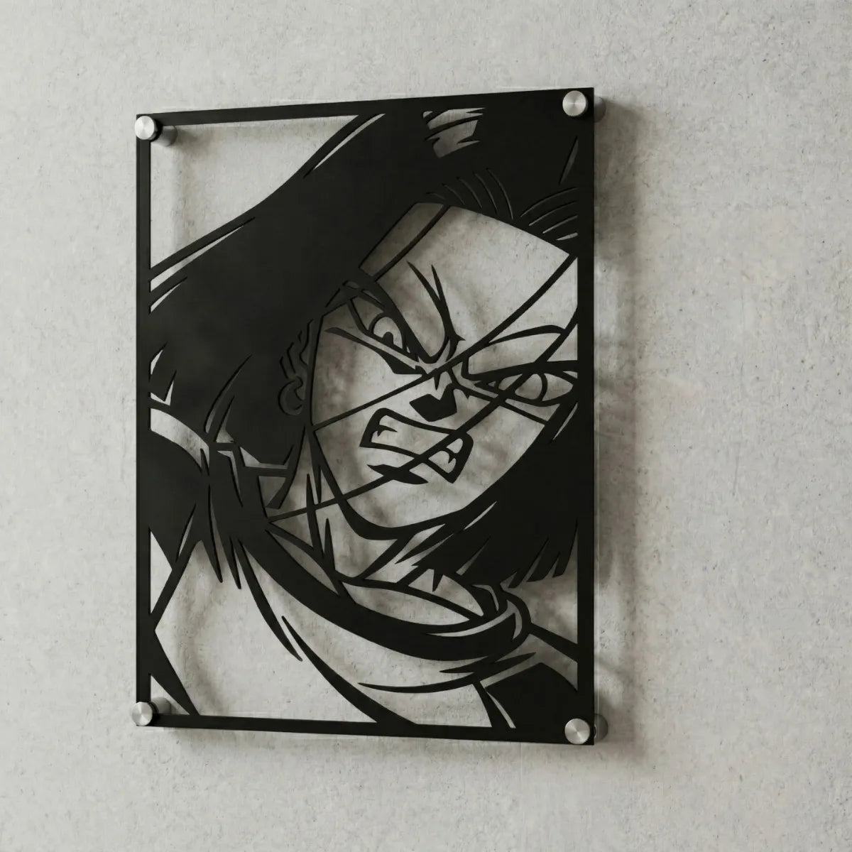 Cuadro decorativo en acero de Androide 17 de Dragon Ball cortado a láser - Noxhound