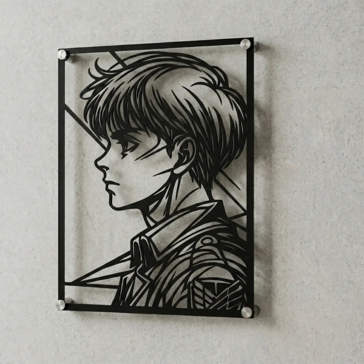 Cuadro decorativo en acero de Armin Arlert de Shingeki no Kyojin cortado a láser - Noxhound