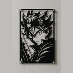 Cuadro decorativo en acero de Asta de Black Clover cortado a láser - Noxhound