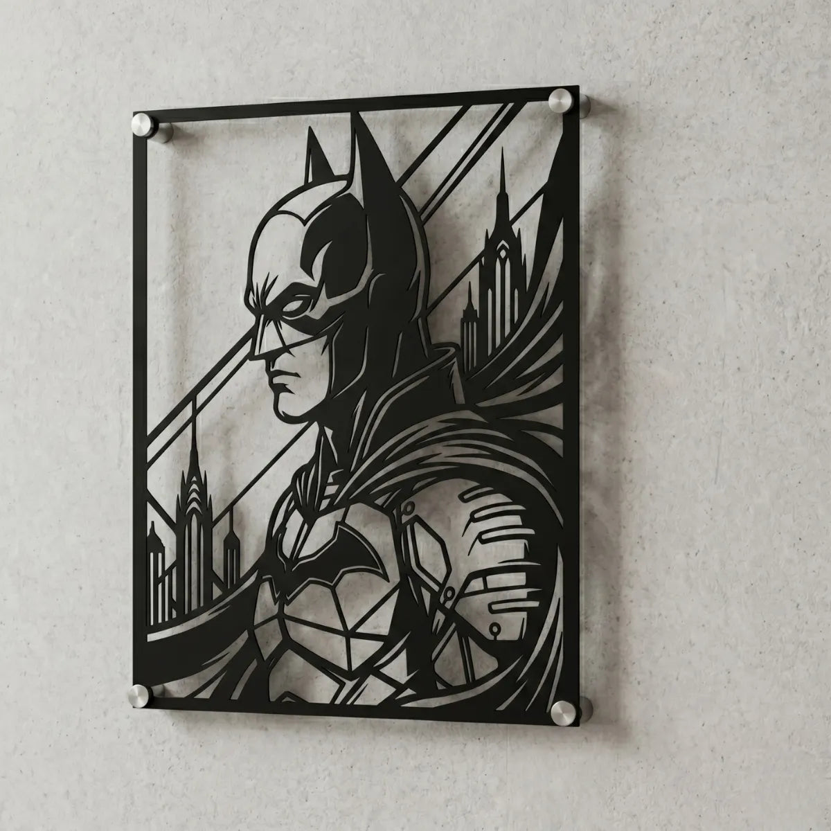 Cuadro decorativo en acero de Batman de DC cortado a láser - Noxhound