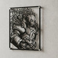 Cuadro decorativo de Blitzcrank de League of Legends en acero cortado a láser