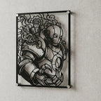 Cuadro decorativo de Blitzcrank de League of Legends en acero cortado a láser