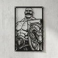 Cuadro decorativo en acero de Braum de League of Legends cortado a láser - Noxhound
