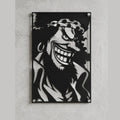 Cuadro de acero de Barbanegra Teach de One Piece colgado en pared