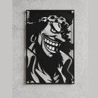Cuadro de acero de Barbanegra Teach de One Piece colgado en pared