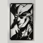 Cuadro decorativo en acero de Beru de Solo Leveling cortado a láser - Noxhound