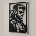 Cuadro de acero de Big Boss de Metal Gear Solid colgado en pared