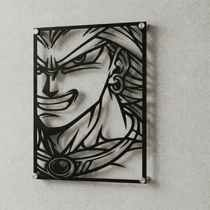 Cuadro Decorativo Anime Dragon Ball Broly en Acero