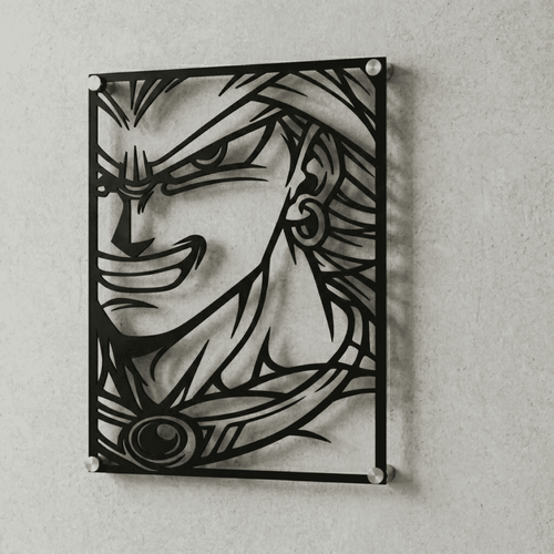 Cuadro Decorativo Anime Dragon Ball Broly en Acero