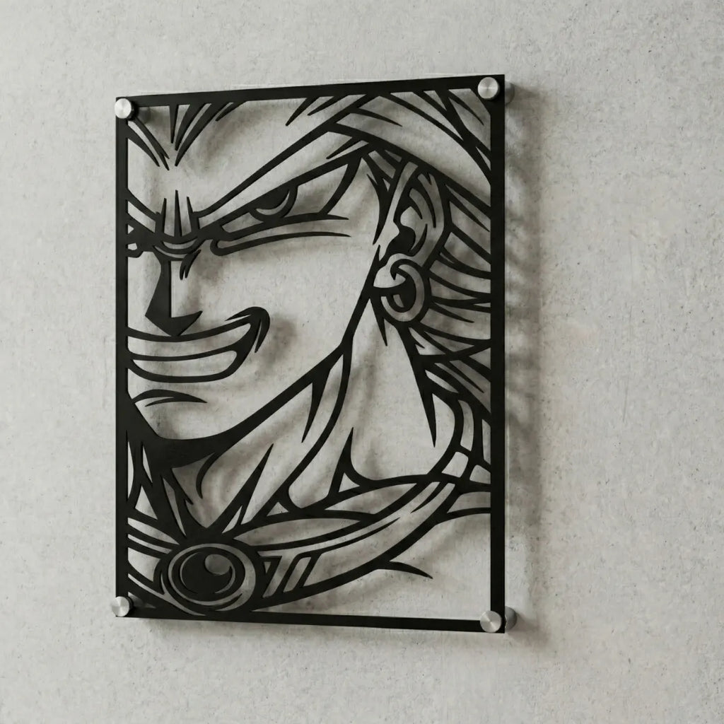 Cuadro decorativo en acero de Broly de Dragon Ball cortado a láser - Noxhound