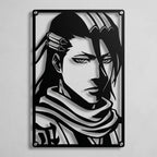Cuadro decorativo en acero de Byakuya Kuchiki de Bleach cortado a láser - Noxhound