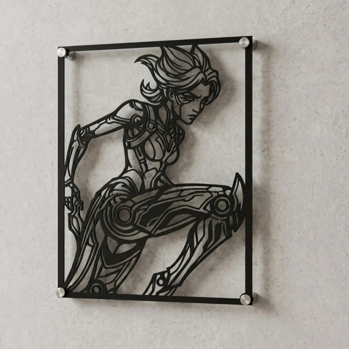 Cuadro decorativo en acero de Camille de League of Legends cortado a láser - Noxhound