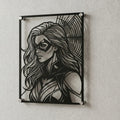 Cuadro decorativo en acero de Canario Negro de DC cortado a láser - Noxhound