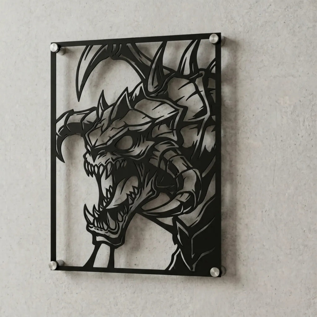 Cuadro decorativo en acero de Cho'Gath de League of Legends cortado a láser - Noxhound