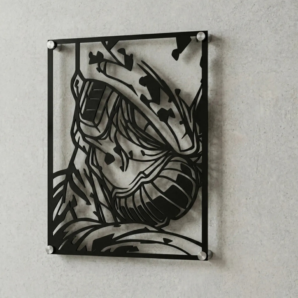 Cuadro decorativo en acero de Cell Forma Imperfecta de Dragon Ball cortado a láser - Noxhound