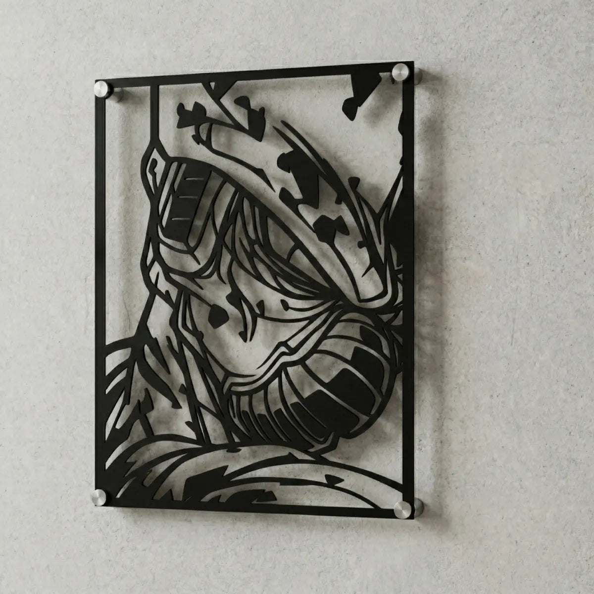 Cuadro decorativo en acero de Cell Forma Imperfecta de Dragon Ball cortado a láser - Noxhound