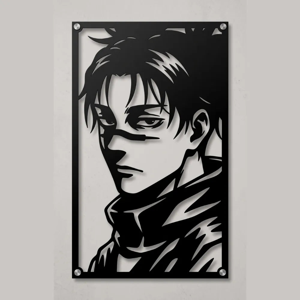 Cuadro de acero de Choso de Jujutsu Kaisen colgado en pared