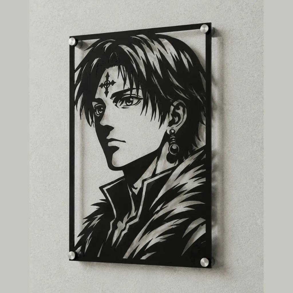 Cuadro decorativo en acero de Chrollo Lucilfer de Hunter X Hunter cortado a láser - Noxhound