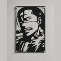 Cuadro de acero de Crocodile de One Piece colgado en pared