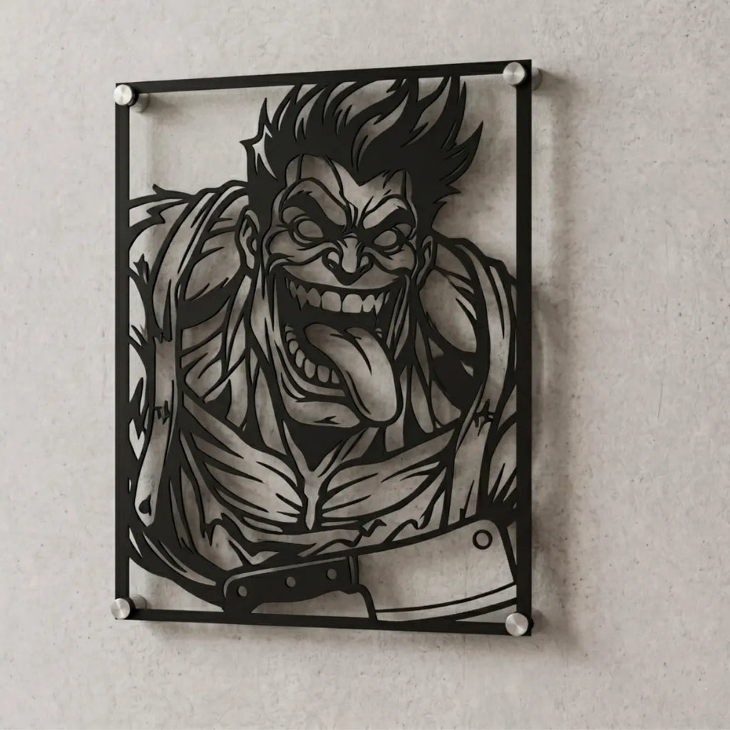 Cuadro decorativo en acero de Dr. Mundo de League of Legends cortado a láser - Noxhound