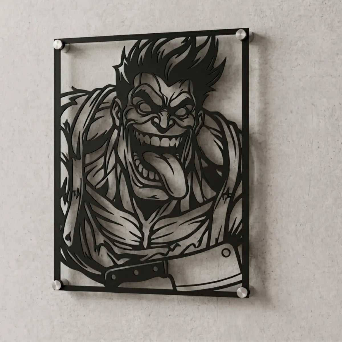 Cuadro decorativo en acero de Dr. Mundo de League of Legends cortado a láser - Noxhound