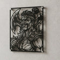 Cuadro decorativo en acero de Draven de League of Legends cortado a láser - Noxhound