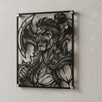 Cuadro decorativo en acero de Draven de League of Legends cortado a láser - Noxhound