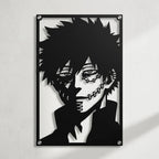 Cuadro decorativo en acero de Dabi de My Hero Academia cortado a láser - Noxhound