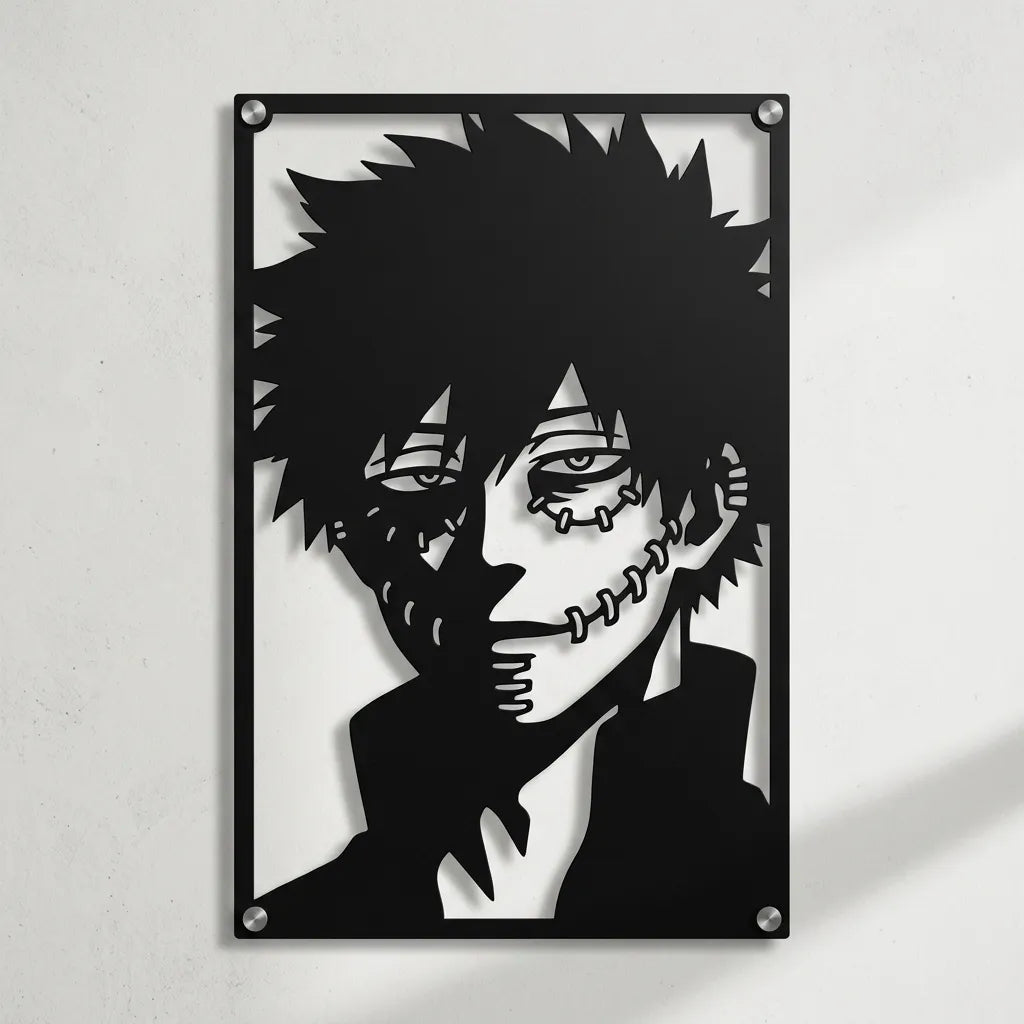Cuadro decorativo en acero de Dabi de My Hero Academia cortado a láser - Noxhound